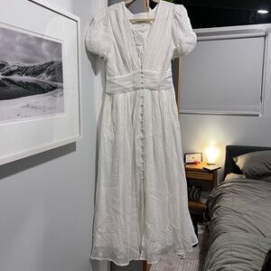 Anthropologie KATERINA LUREX BUTTON-FRONT DRESS